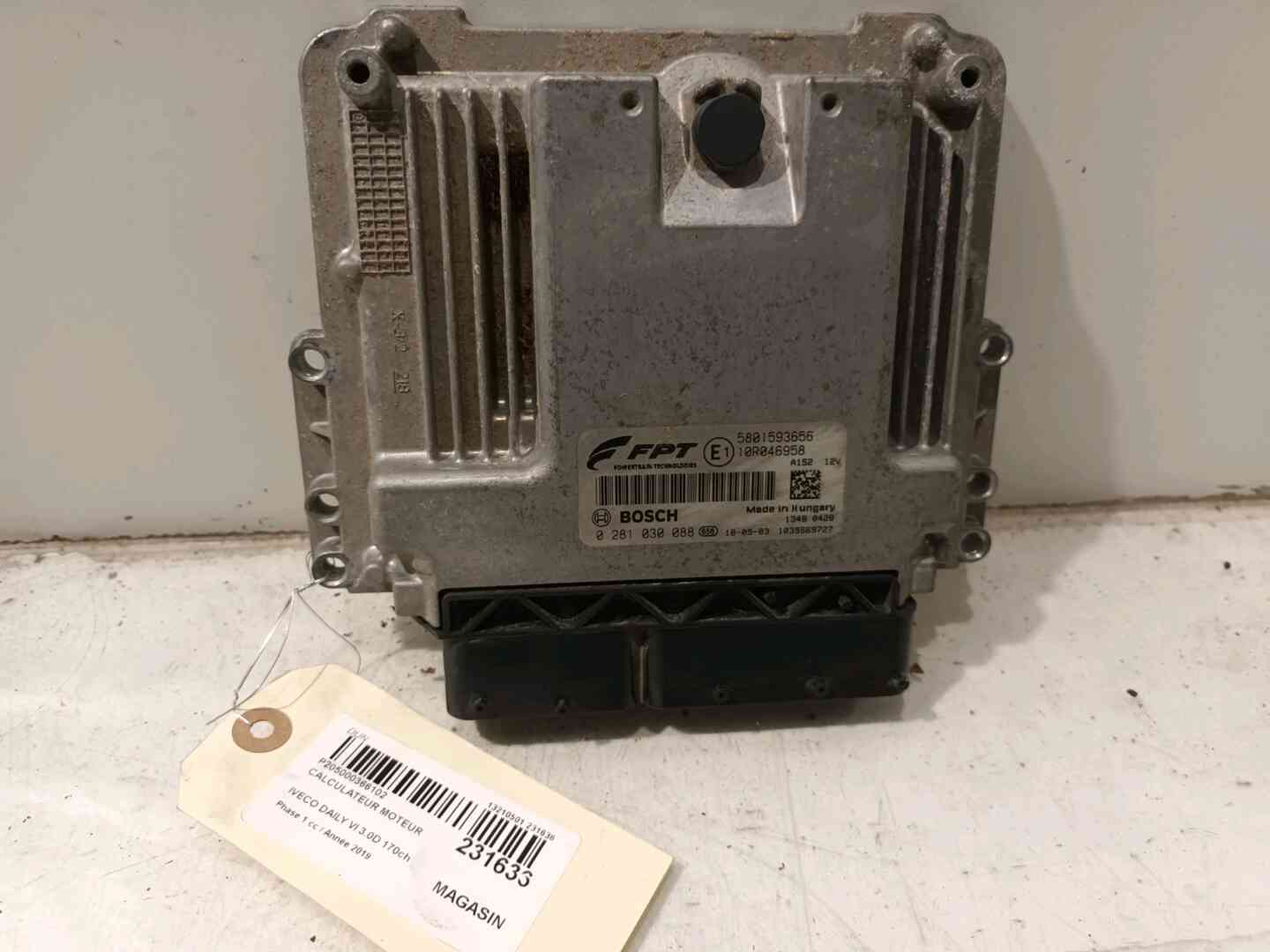 Calculateur moteur — IVECO — DAILY V — PHASE 1 — OE 5801593656 — occasion garantie 2 ans
