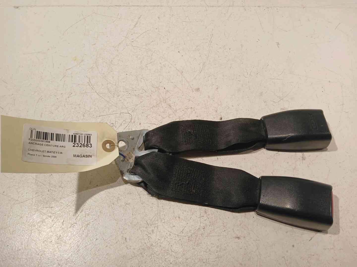 Ancrage ceinture arriere gauche — CHEVROLET — MATIZ II — PHASE 1 — OE 96407276 — occasion garantie 2 ans