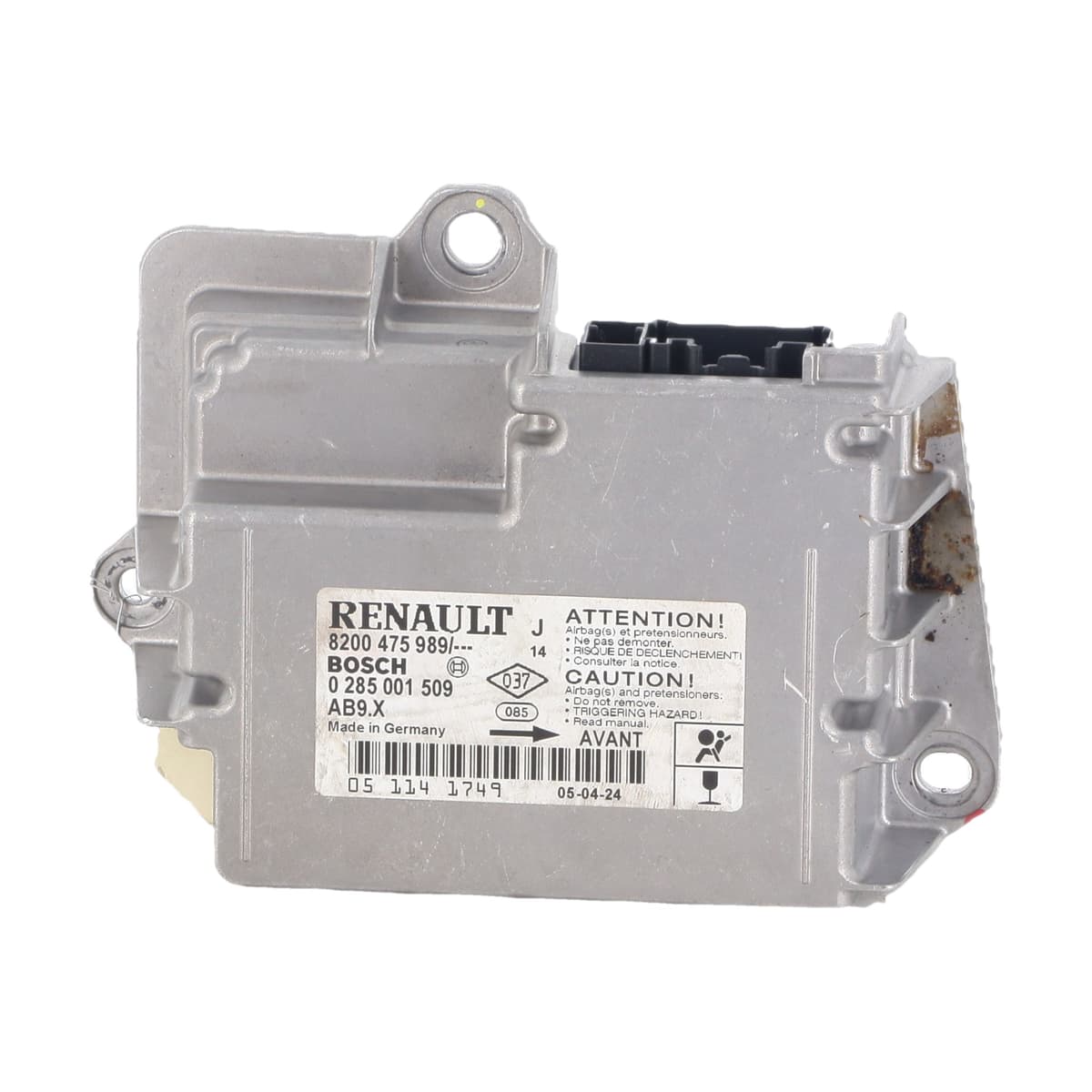 Calculateur airbag — RENAULT — MODUS — PHASE 1 — OE 8200963406 — occasion garantie 2 ans