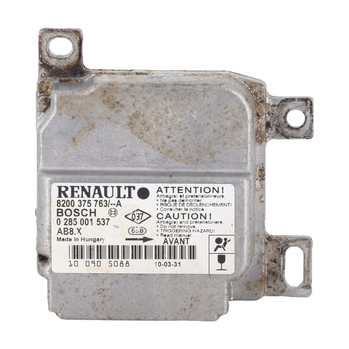 Calculateur airbag — RENAULT — CLIO II CAMPUS — PHASE 2 — OE 8200375763 — occasion garantie 2 ans