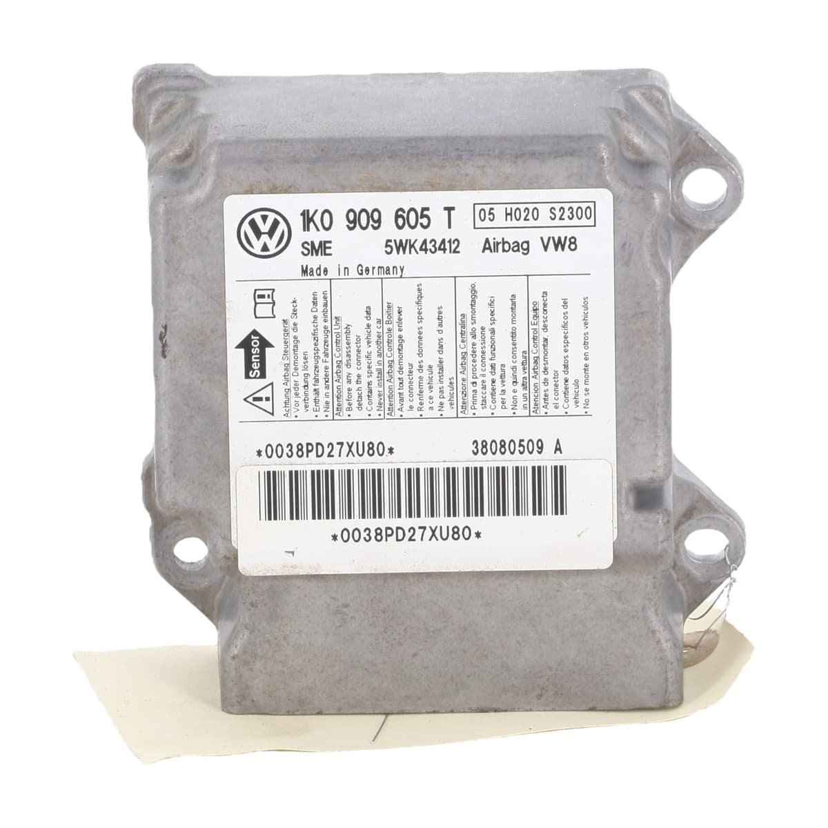 Calculateur airbag — VOLKSWAGEN — GOLF V — OE 1K0909605T — occasion garantie 2 ans