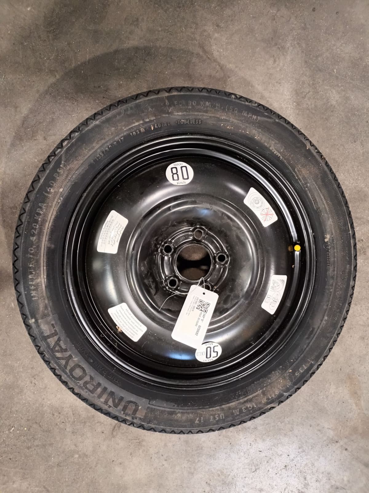 Roue secours — PEUGEOT — 508 II — PHASE 1 — OE 9809684780 — occasion garantie 2 ans